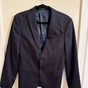 Zara Navy Sport Coat with Notched Lapels